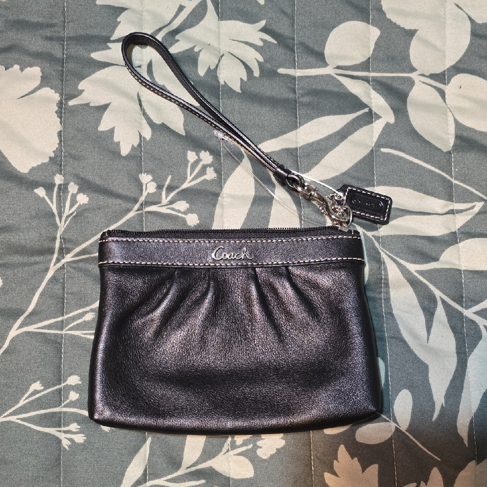 Coach Black Wristlet Clutch
